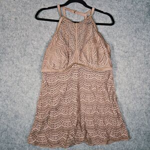 Smart & Sexy Womens Plus Hi Neck Ballet Fever Crotchet Tankini Top Size 2X